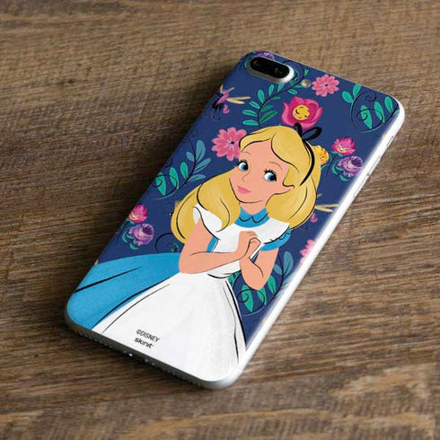 Disney Alice in Wonderland (animated) Floral Print iPhone 8 Plus Skin